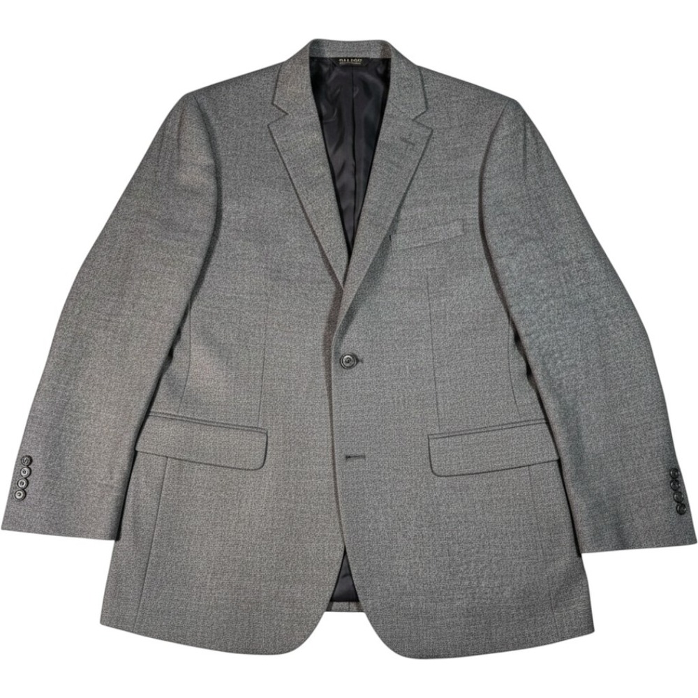 Jos A Bank Traveler's Wool Sport Coat Mens 44L Gray Tailored Fit Blazer Jacket